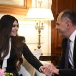 Στο υπουργείο Εξωτερικών η Κίμπερλι Γκίλφοϊλ – Θερμή υποδοχή από το Γιώργο Γεραπετρίτη
