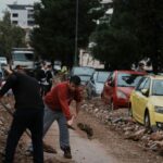 Εικόνες από τα πλημμυρισμένα ρέματα στην Αττική μέσα από αεροπλάνο