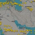 Αναστέλλονται οι πτήσεις προς τη Μέση Ανατολή – Χάρτης δείχνει τα αεροσκάφη να απομακρύνονται